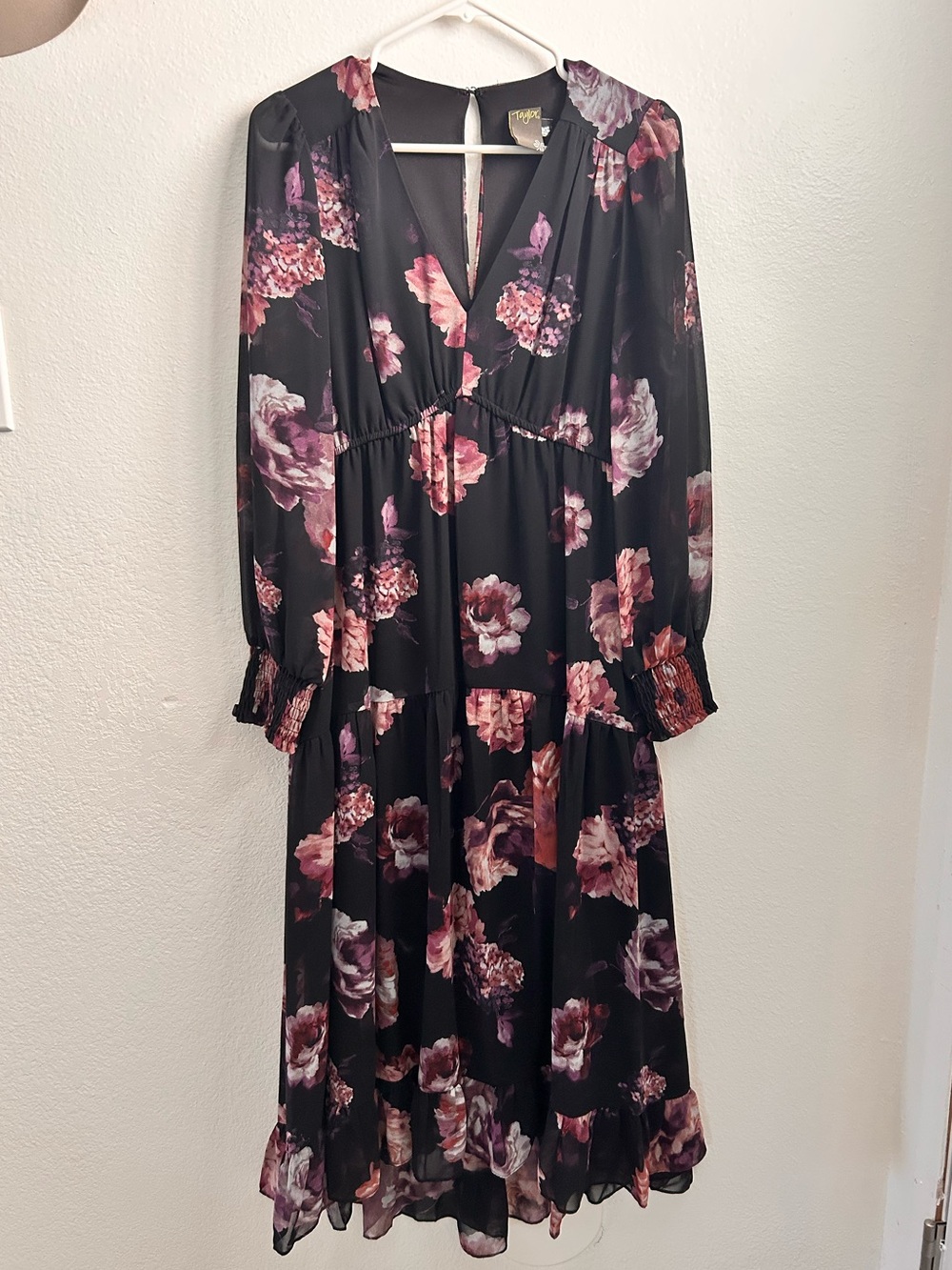 Taylor Floral Long Sleeve Cuffed Wrist Dress